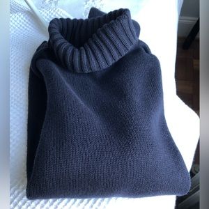 Navy Nordstrom Cotton Turtleneck Sweater